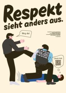 Plakat "Respekt sieht anders aus"