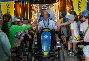 Das Polizeipräsidium Stuttgart ist bei der Kinderspielstadt Stutengarten 2025 vertreten