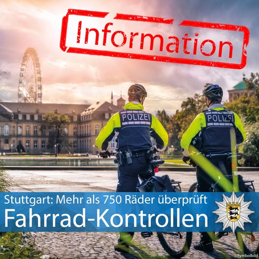 Fahrradkontrollen im Stadtgebiet Stuttgart