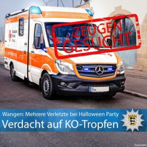 Verdacht auf KO-Tropfen bei Halloweenparty in Stuttgart