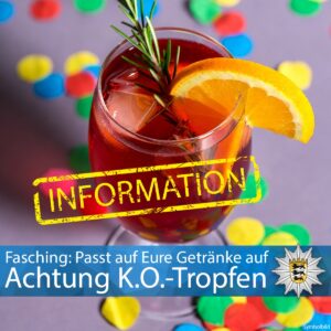 K.O.-Tropfen an Fasching - die Gefahr im Glas