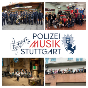Die Polizeimusik Stuttgart bei ihren öffentlichen Auftritten in Stuttgart und Umgebung