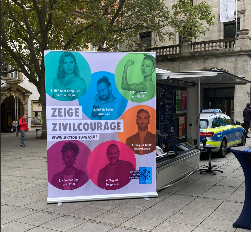 Die Polizei beim Tag der Zivilcourage