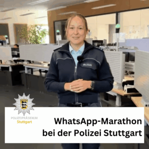 WhatsApp-Marathon bei der Polizei Stuttgart